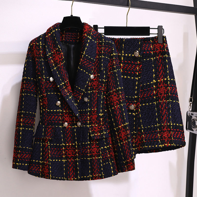 Winter Clothing Korean - Women Winter Vintage Tweed Korean Suit