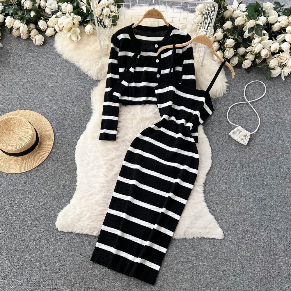 Winter Clothing Korean - Korean Sweet Hit Color Patchwork Striped