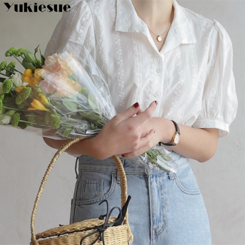 Winter Clothing Korean - Shirts Women All-match V-Neck blouse shirts