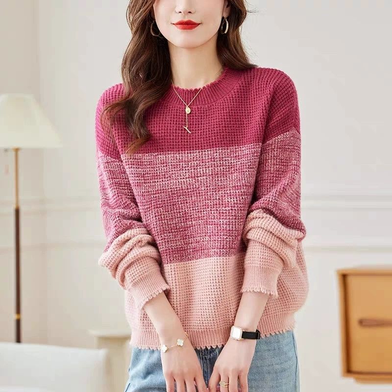 Winter Clothing Korean - Autumn Winter New Fashion Round Neck