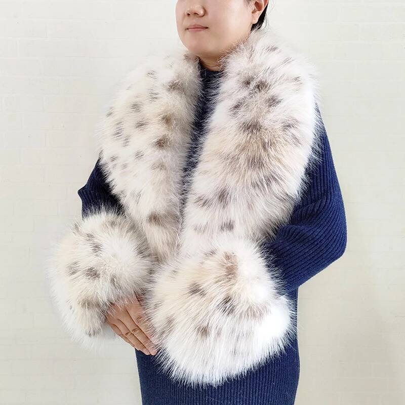 Winter Clothing Online - Large Women Faux Fox Fur Scarf