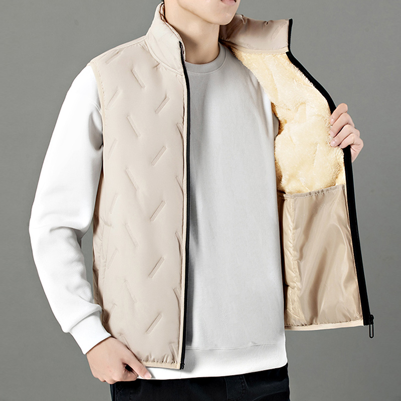 Padded Vest Gilet - Men's Winter Fleece Lined Quilted Padded