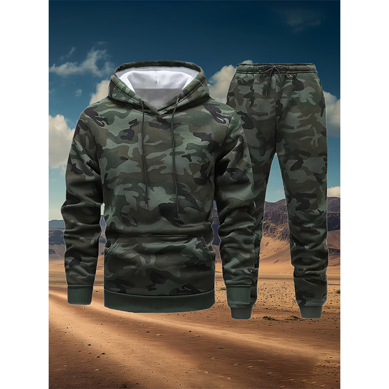 Winter Clothing For Women - Autumn Camouflage 3D Print Hoodies Pant