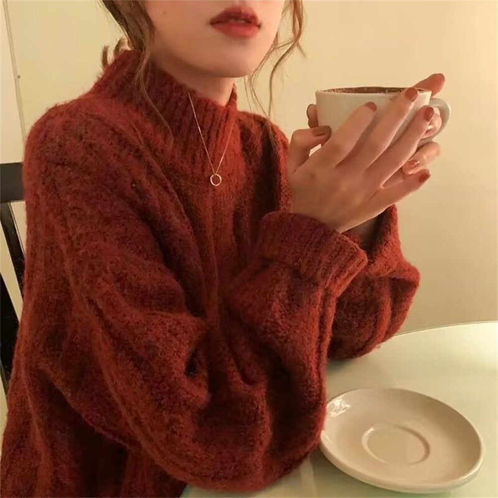 Winter Clothing Korean - Autumn Winter Pullovers Women Soft Solid