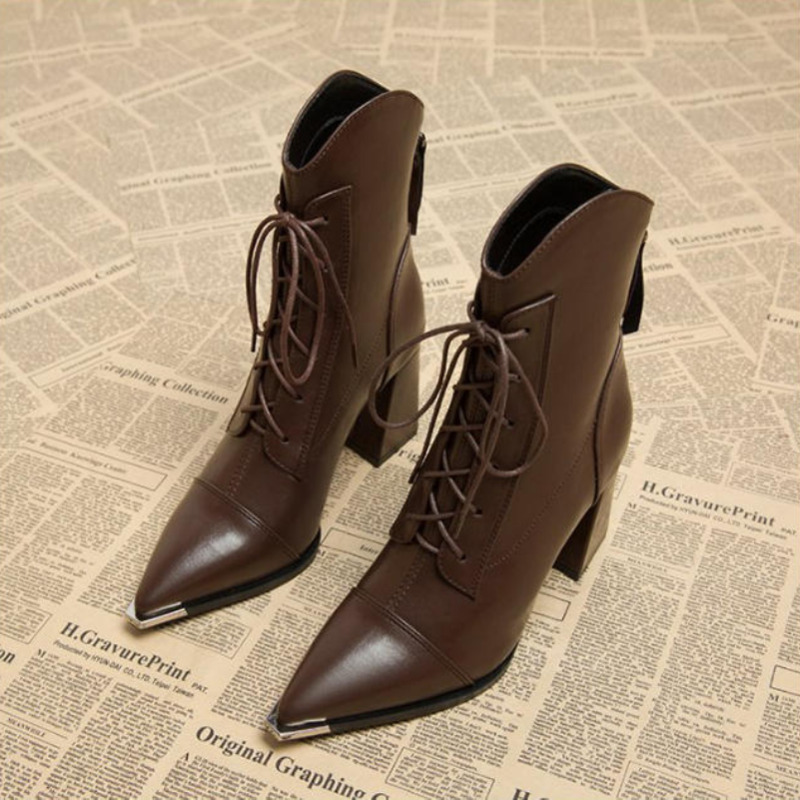 Winter Clothing For Women - Women's Ankle Boots Fashion Pointed Toe