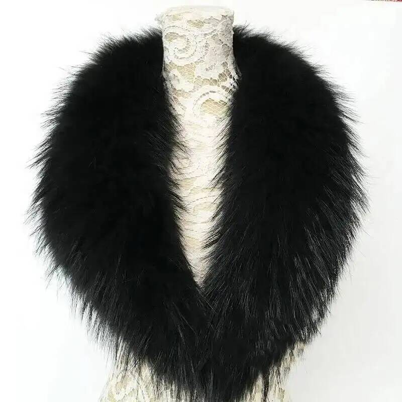 Natural Raccoon Fur Collar Rea - Winter Clothing Online 评论和价格