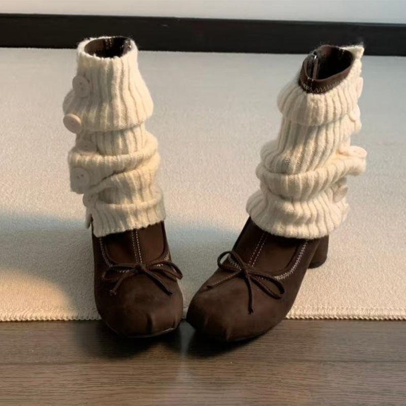 Bow High Heels Women Boots New - Winter Clothing For Women 评论和价格