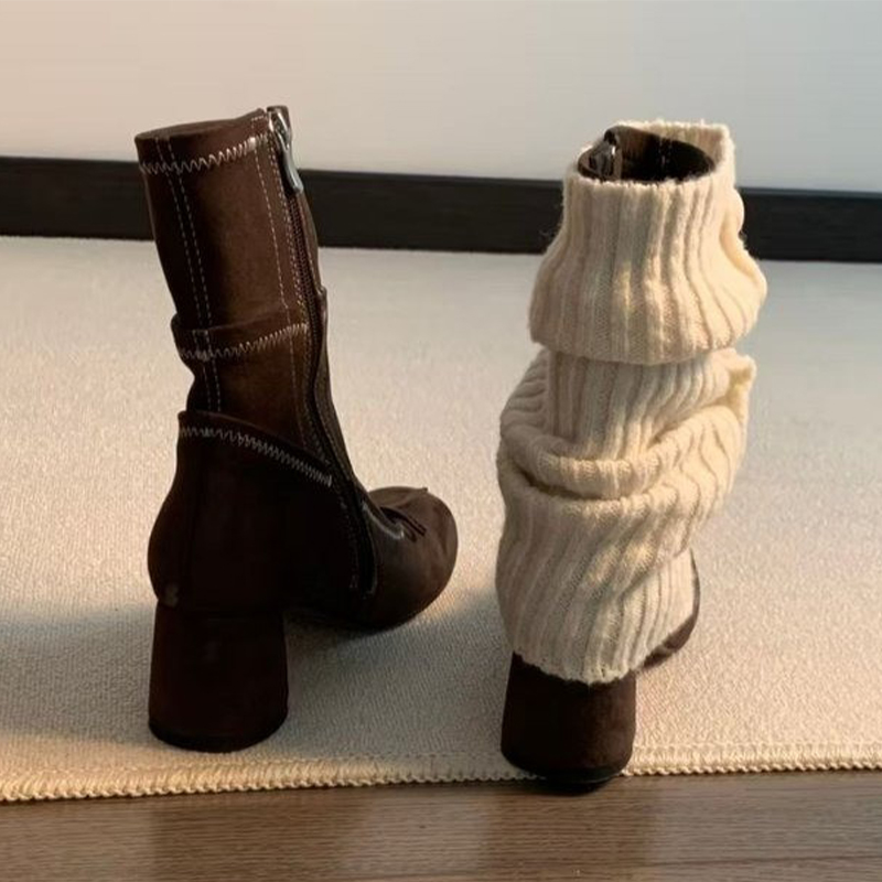 Bow High Heels Women Boots New - Winter Clothing For Women 评论和价格