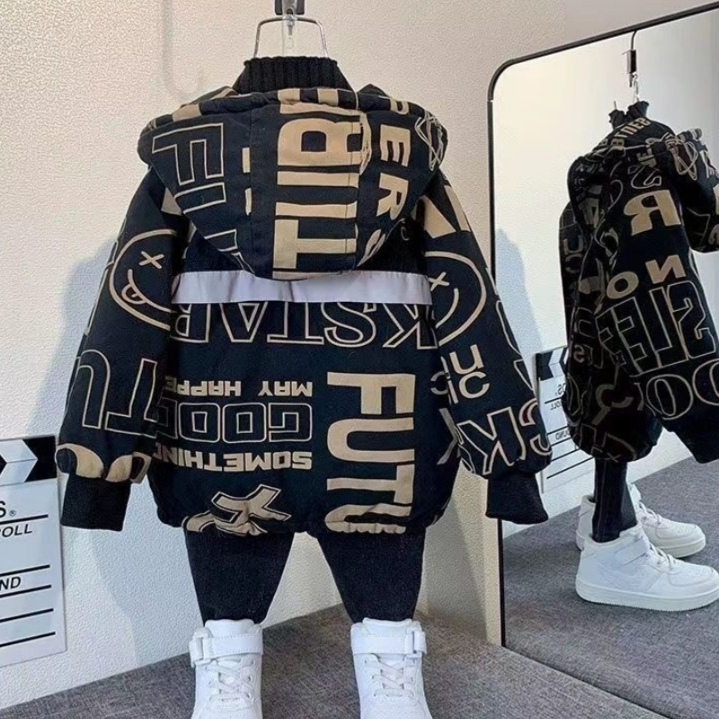 Boys Coat Jacket Overcoat Cott - Winter Clothing Drawing For Kids 评论和价格
