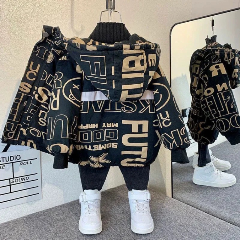 Boys Coat Jacket Overcoat Cott - Winter Clothing Drawing For Kids 评论和价格