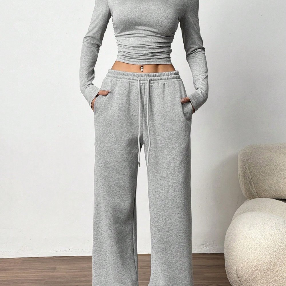 Ladies Casual Two Piece Set Lo - Winter Clothing Korean 评论和价格