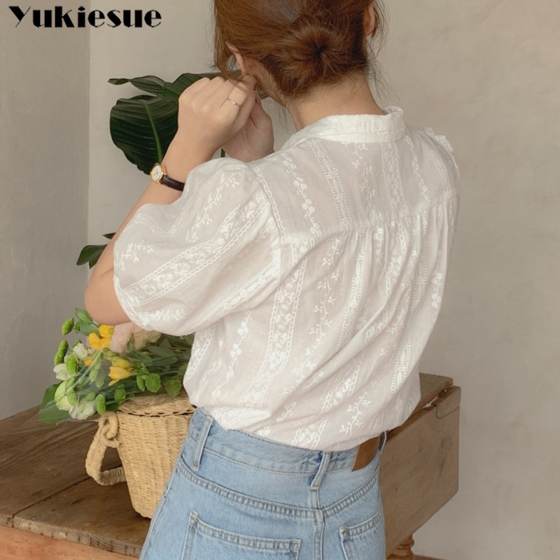 Shirts Women All-match V-Neck  - Winter Clothing Korean 评论和价格