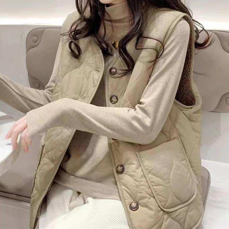 Warm Women's Padded Cotton Ves - Padded Vest Gilet 评论和价格