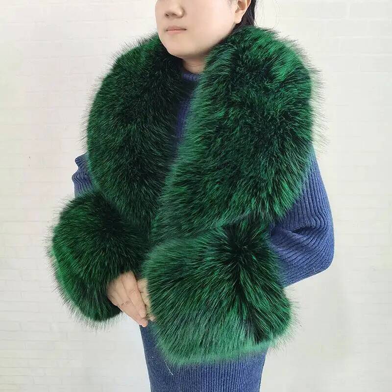 Large Women Faux Fox Fur Scarf - Winter Clothing Online 评论和价格