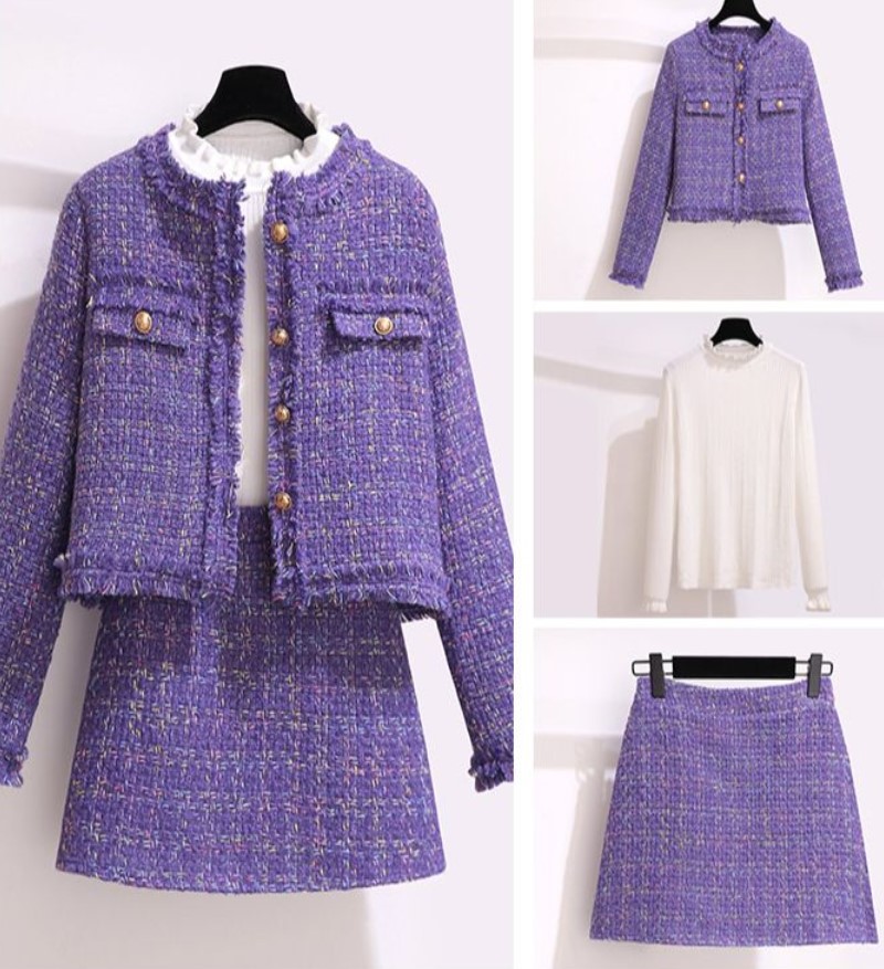 Women Elegant Tweed Fragrant W - Jack Winter Clothing 评论和价格