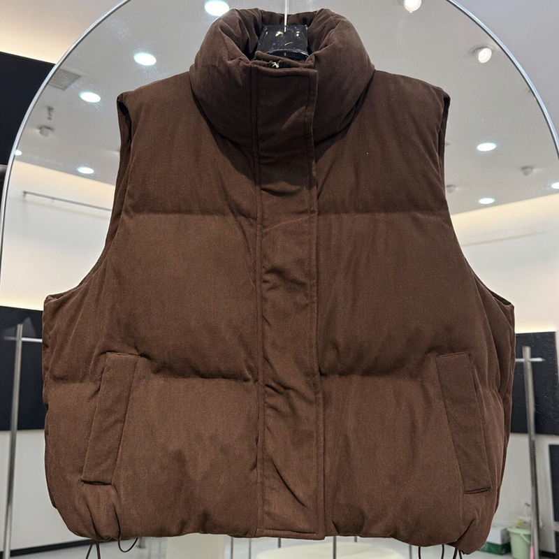 Puffer Vest Women Stand Collar - Padded Vest Gilet 评论和价格