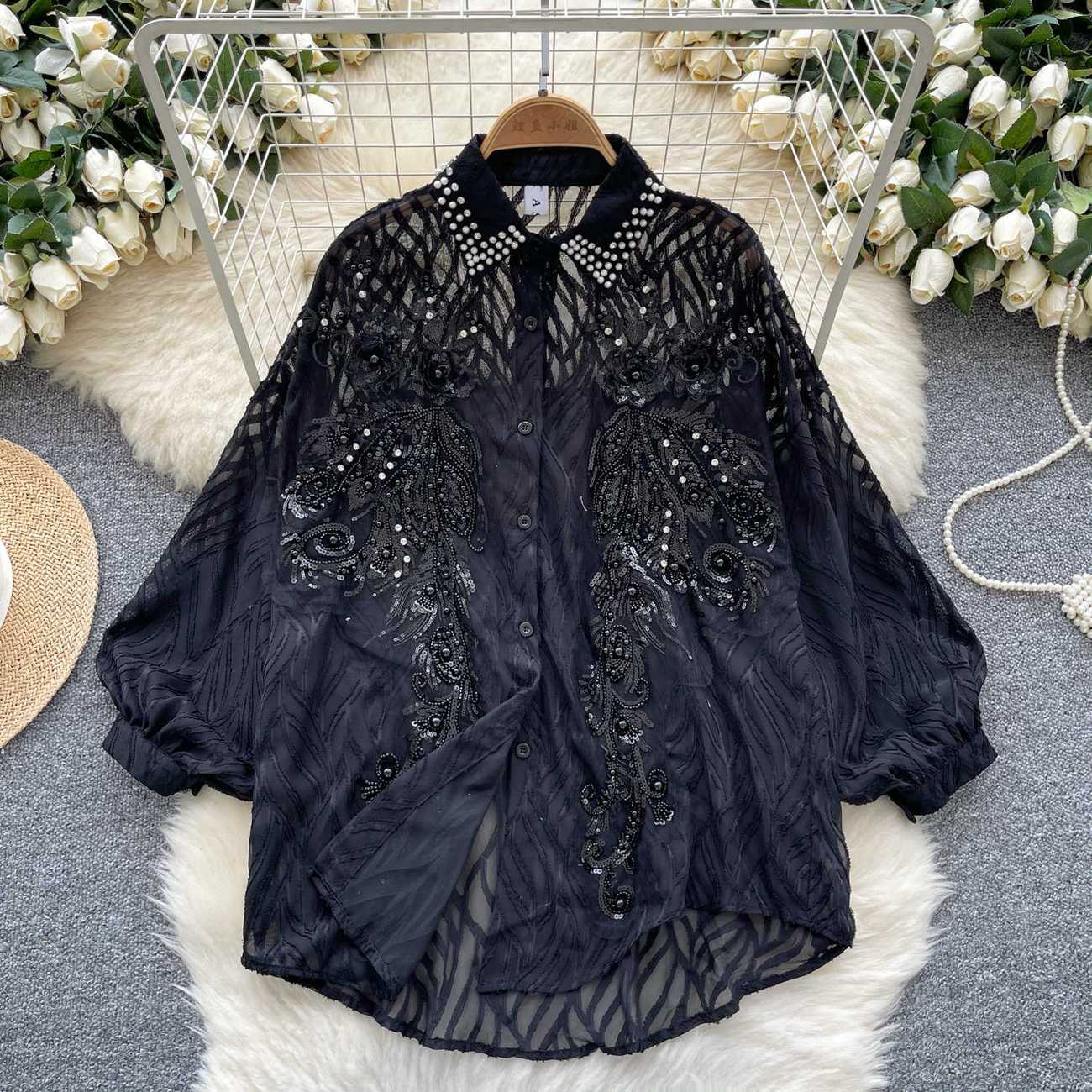 Women's Shiny Button Shirt Spr - Winter Clothing Korean 评论和价格