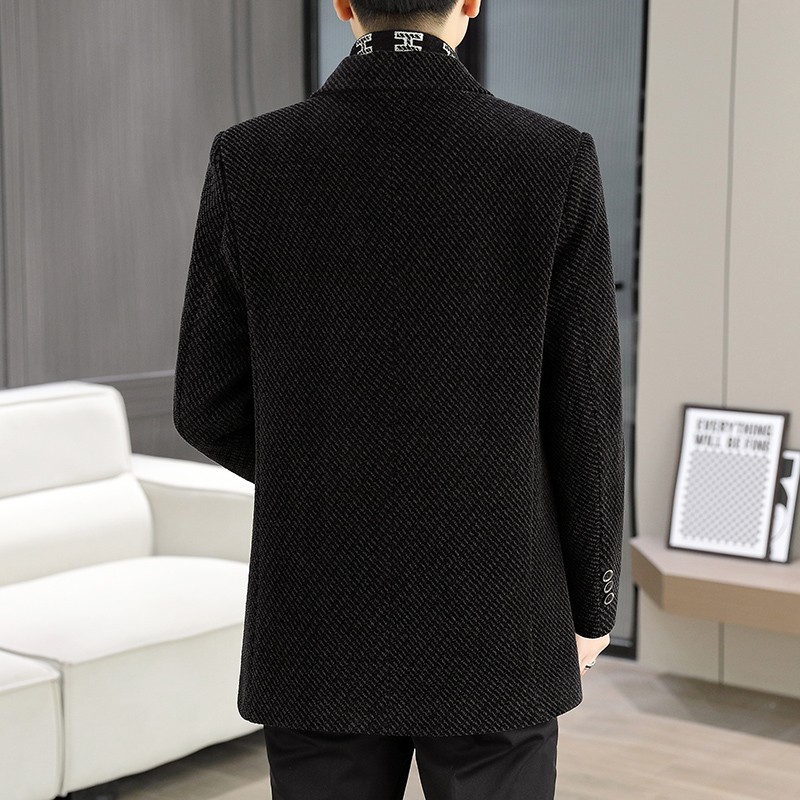 Mens Woolen Scarf collar Jacke - Jack Winter Clothing 评论和价格
