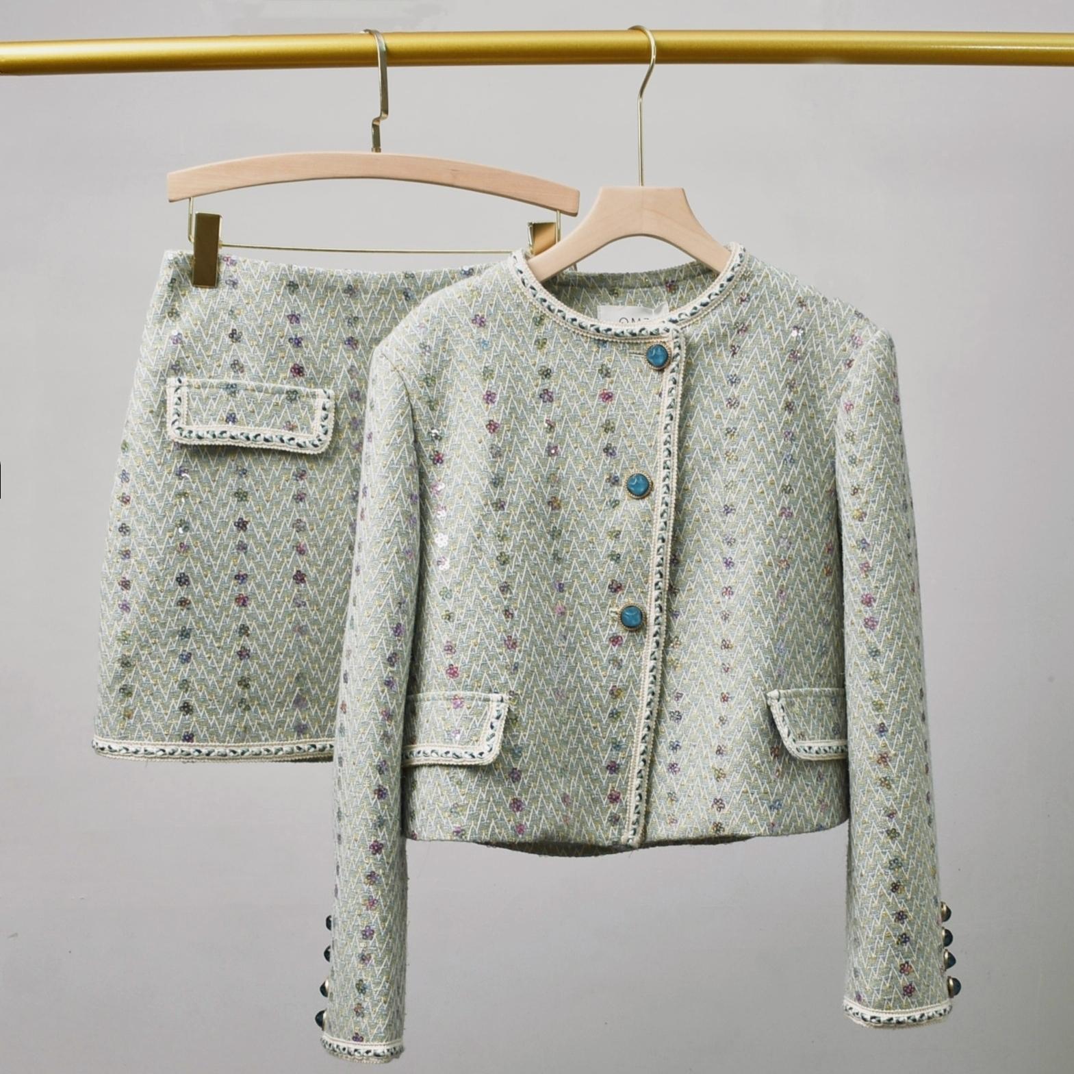 Women Elegant Tweed Luxury Sui - Jack Winter Clothing 评论和价格
