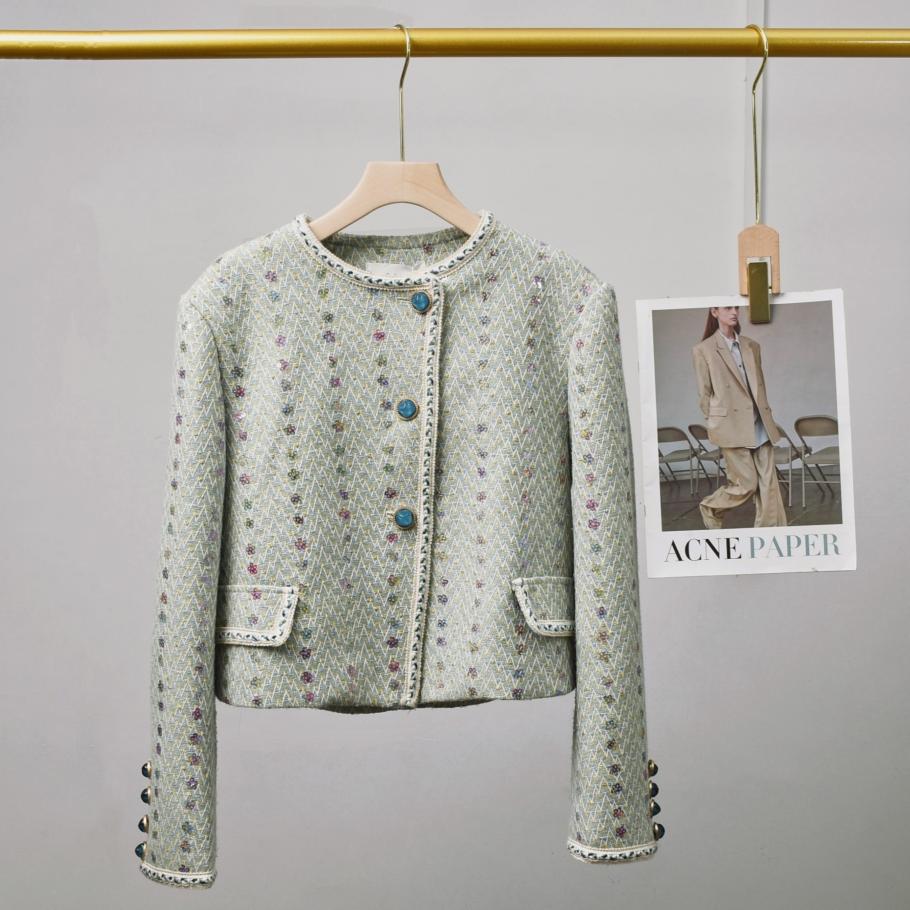 Women Elegant Tweed Luxury Sui - Jack Winter Clothing 评论和价格