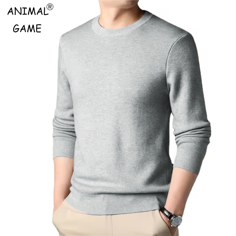 Men's Solid Color Knitted Pull - Winter Clothing Uae 评论和价格
