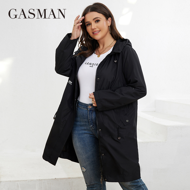 GASMAN Autumn  Trench Coat Plu - Winter Clothing Women Sale 评论和价格