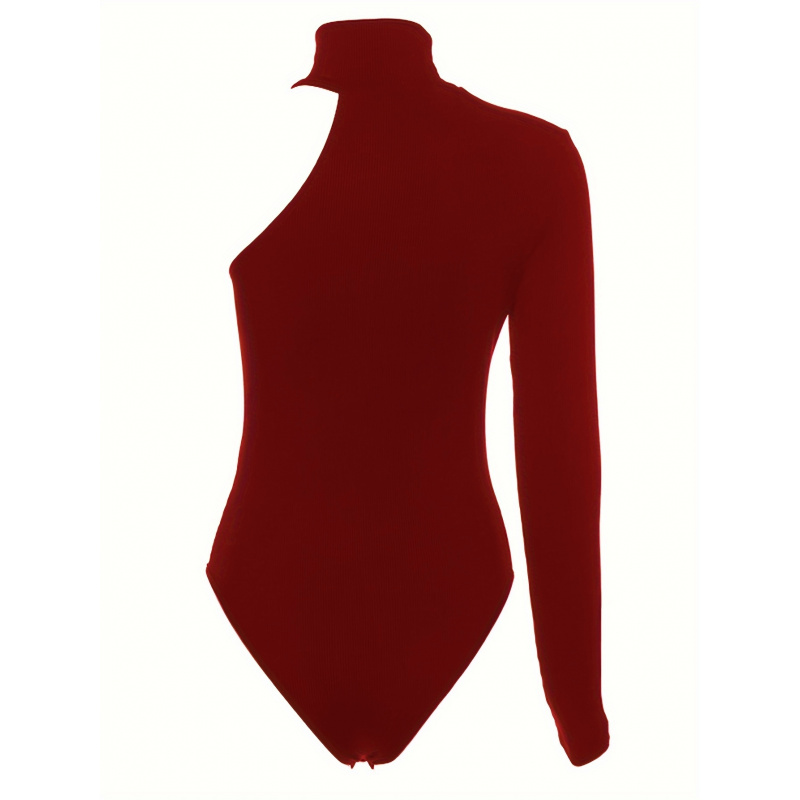 Solid Asymmetric One Shoulder  - Winter Clothing For Women 评论和价格