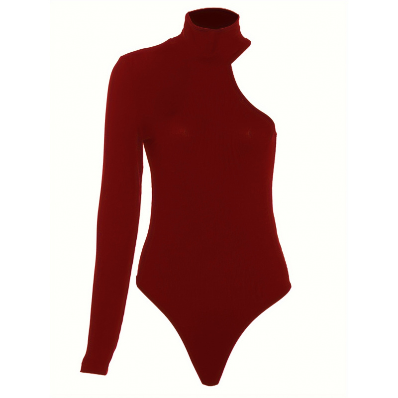 Solid Asymmetric One Shoulder  - Winter Clothing For Women 评论和价格