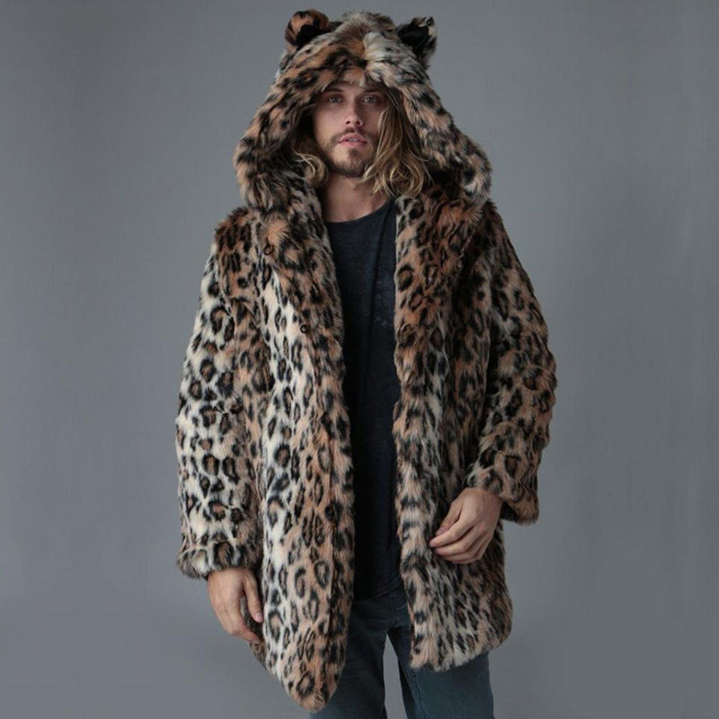 Men Faux Fur Jacket Winter Coa - Winter Clothing Uae 评论和价格