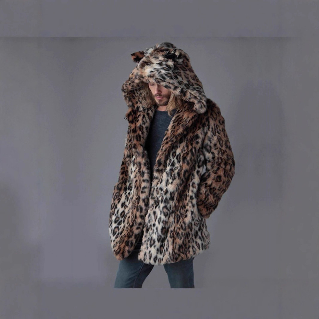 Men Faux Fur Jacket Winter Coa - Winter Clothing Uae 评论和价格