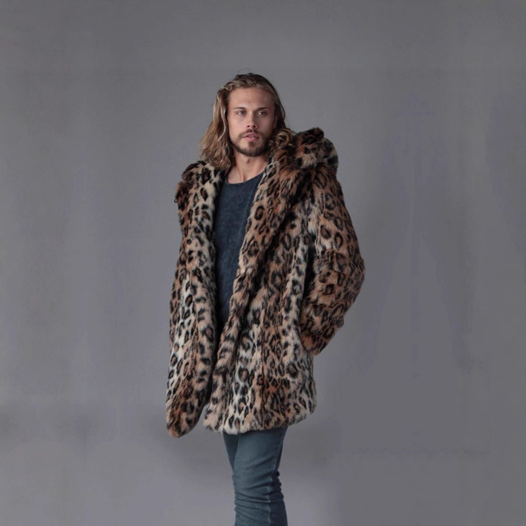 Men Faux Fur Jacket Winter Coa - Winter Clothing Uae 评论和价格