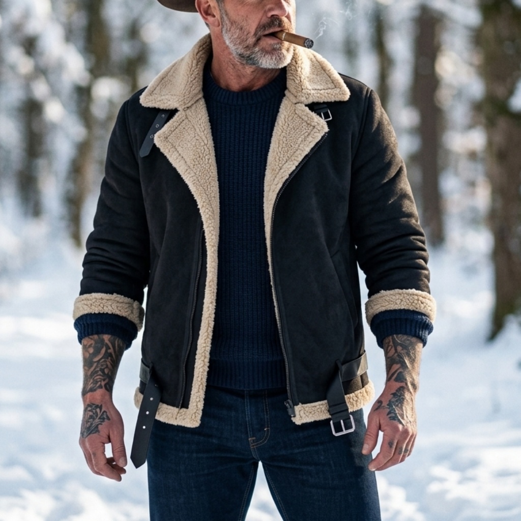 Men Winter Faux Suede Jacket F - Winter Clothing Uae 评论和价格