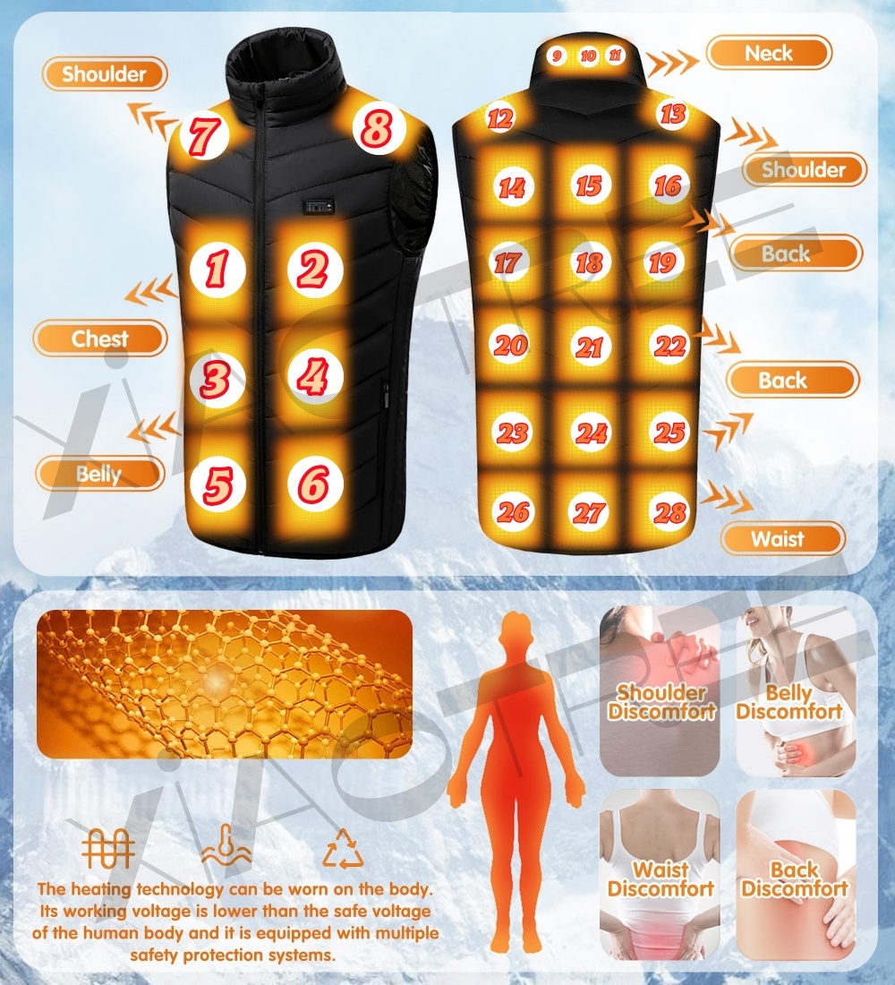 28/9 Areas Heated Vest Men Jac - Winter Clothing Uae 评论和价格