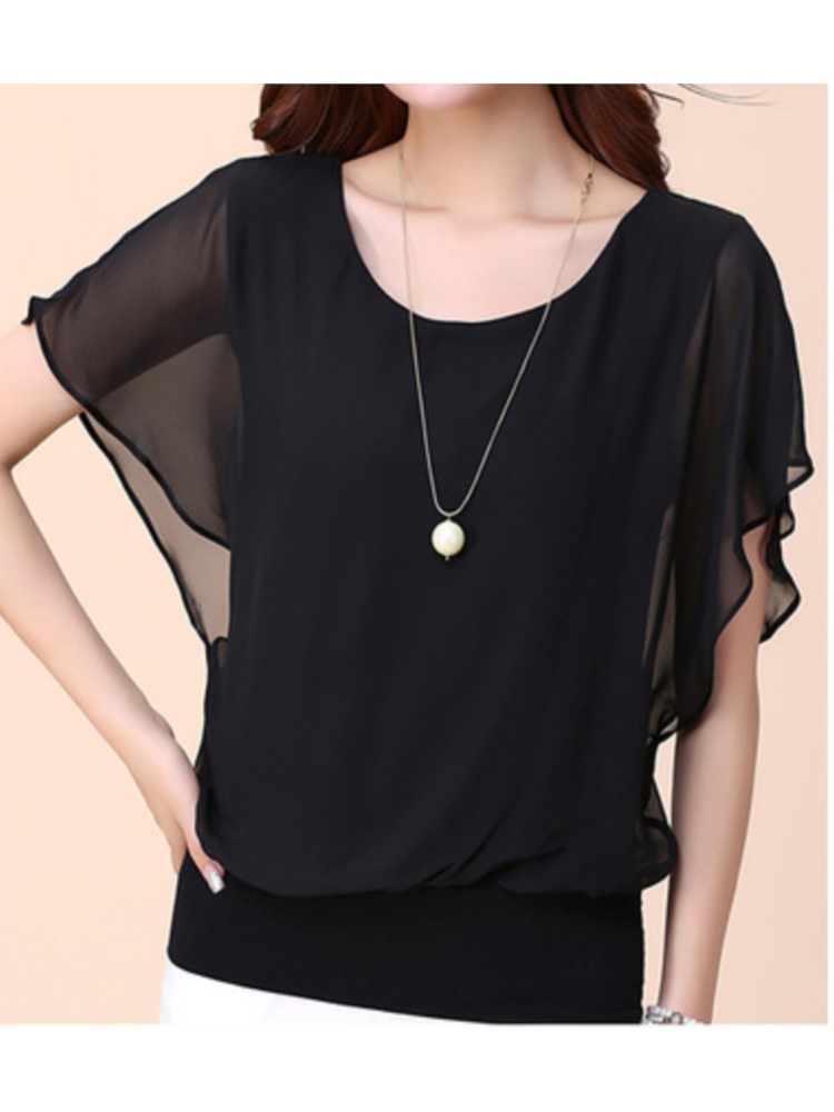 New Summer O Neck Short Sleeve - Winter Clothing Factory Outlet 评论和价格